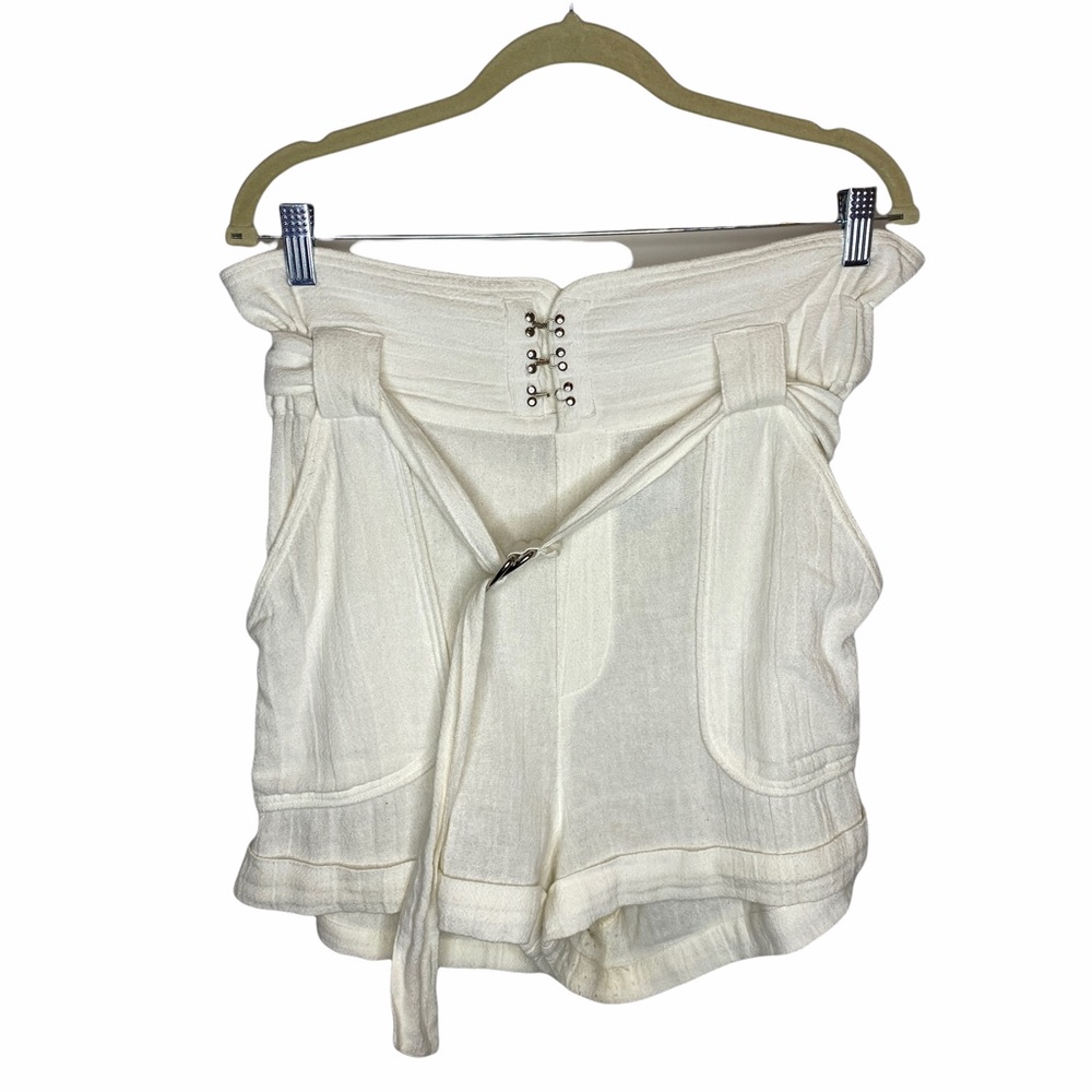 IRO Lux Cotton High Rise Belted Shorts 8 - Picture 4 of 15